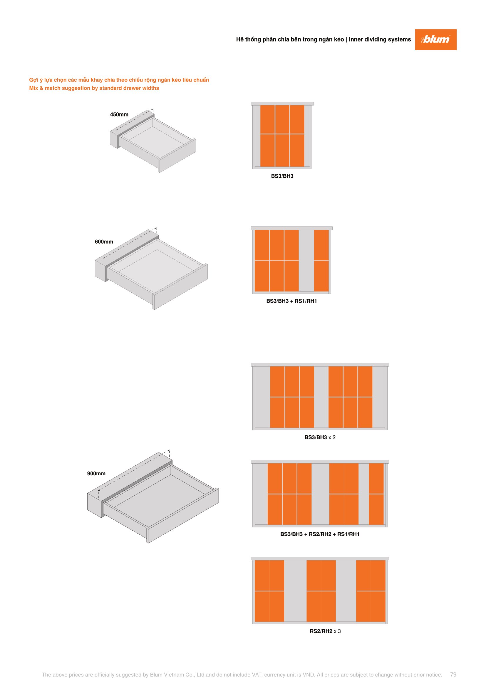 Catalogue Phụ Kiện Blum 2023 / 2024 - Trang 79