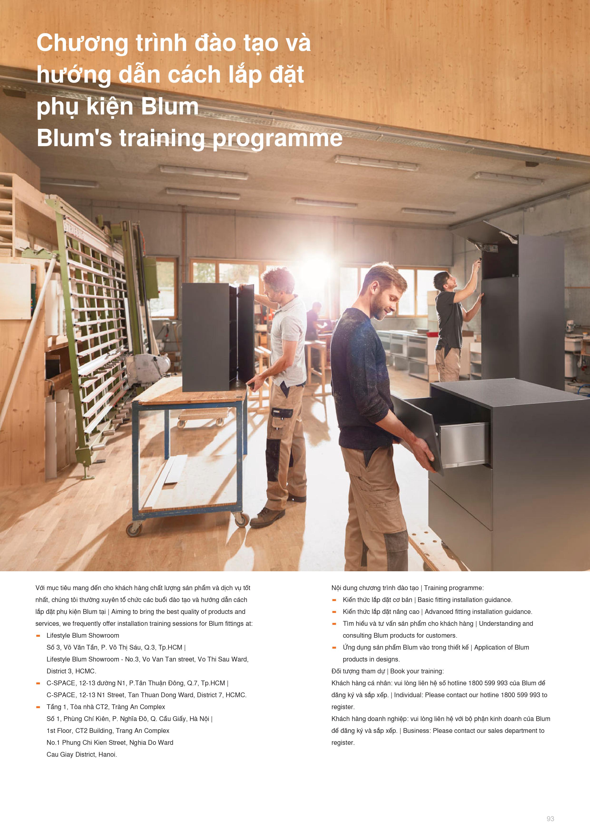 Catalogue Blum Phụ Kiện Blum 2022