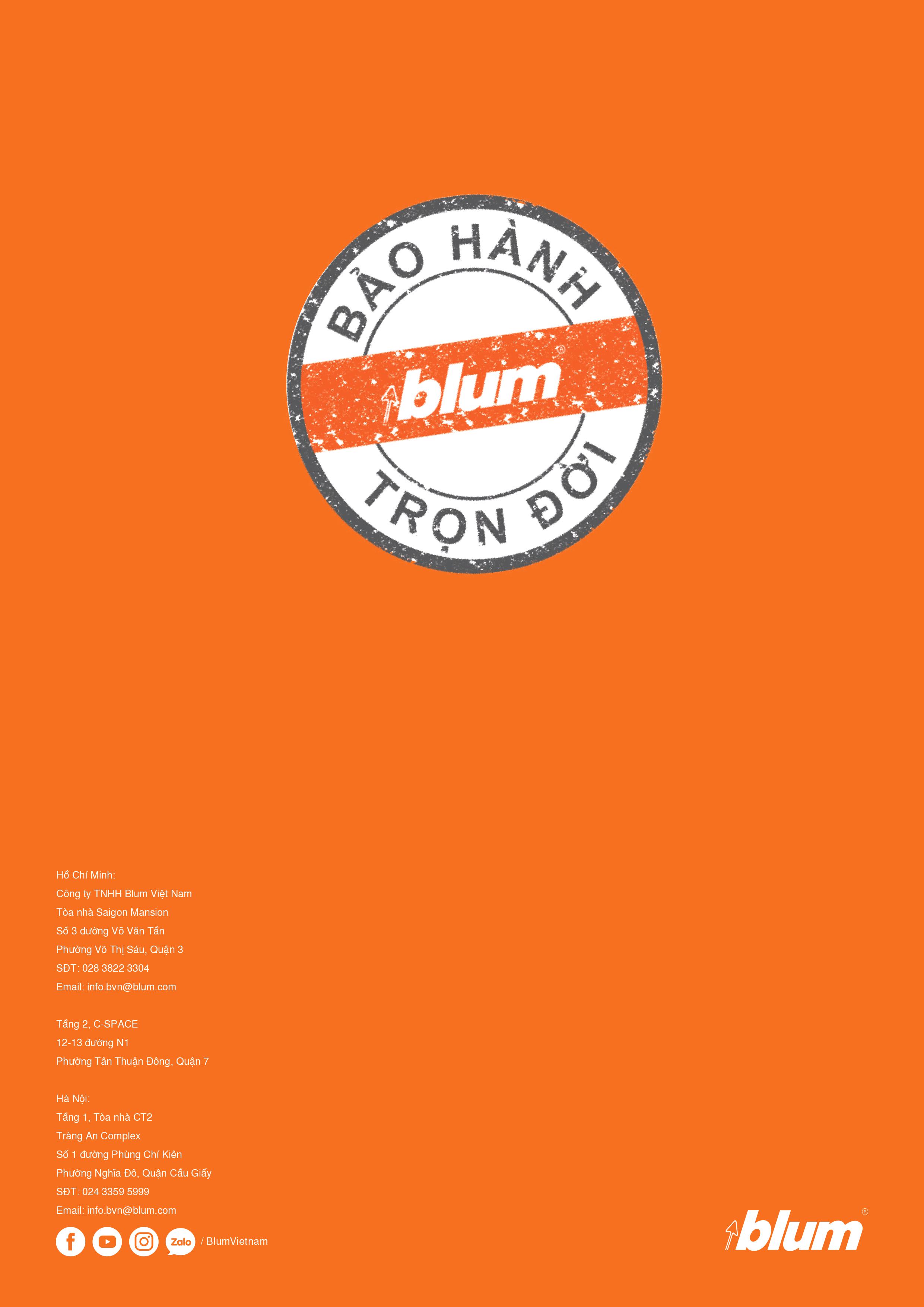 Catalogue Blum Phụ Kiện Blum 2022